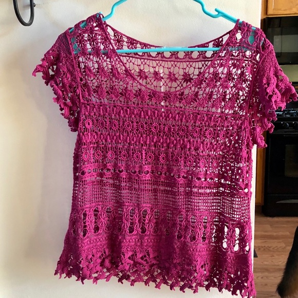 Maurices Tops - See-through Short Sleeve Shirt